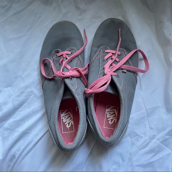 Vans Kids Grey with Pink Shoe Laces - Picture 5 of 10